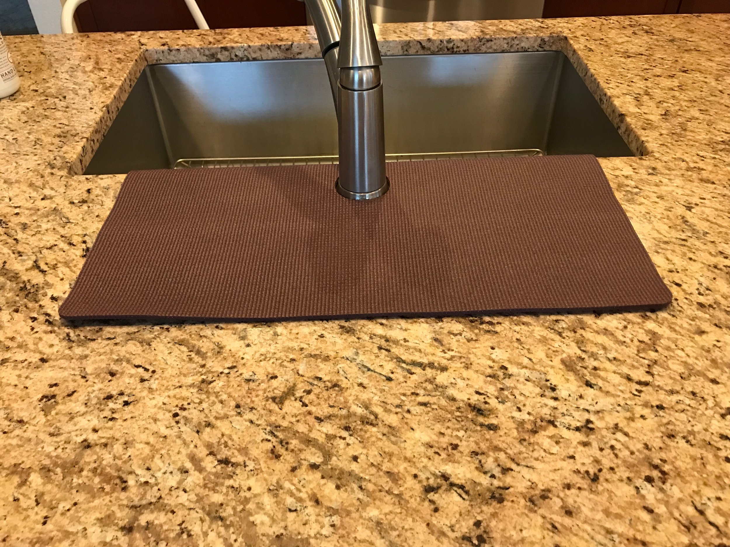 Chocolate Brown Kitchen Sink Faucet Splash Guard Protects From