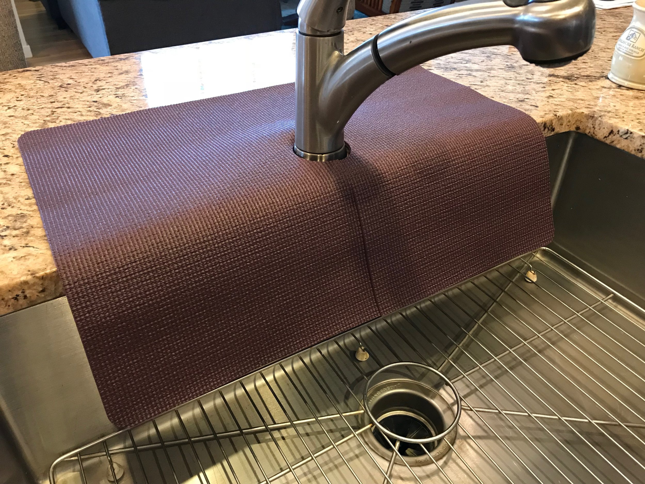 Chocolate Brown Kitchen Sink Faucet Splash Guard Protects From