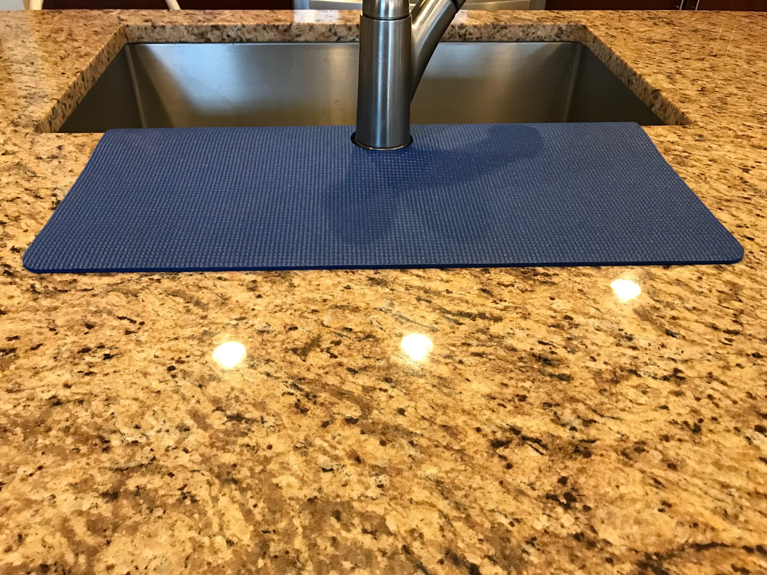 Dark Blue Kitchen Sink Faucet Splash Guard Protects From Water