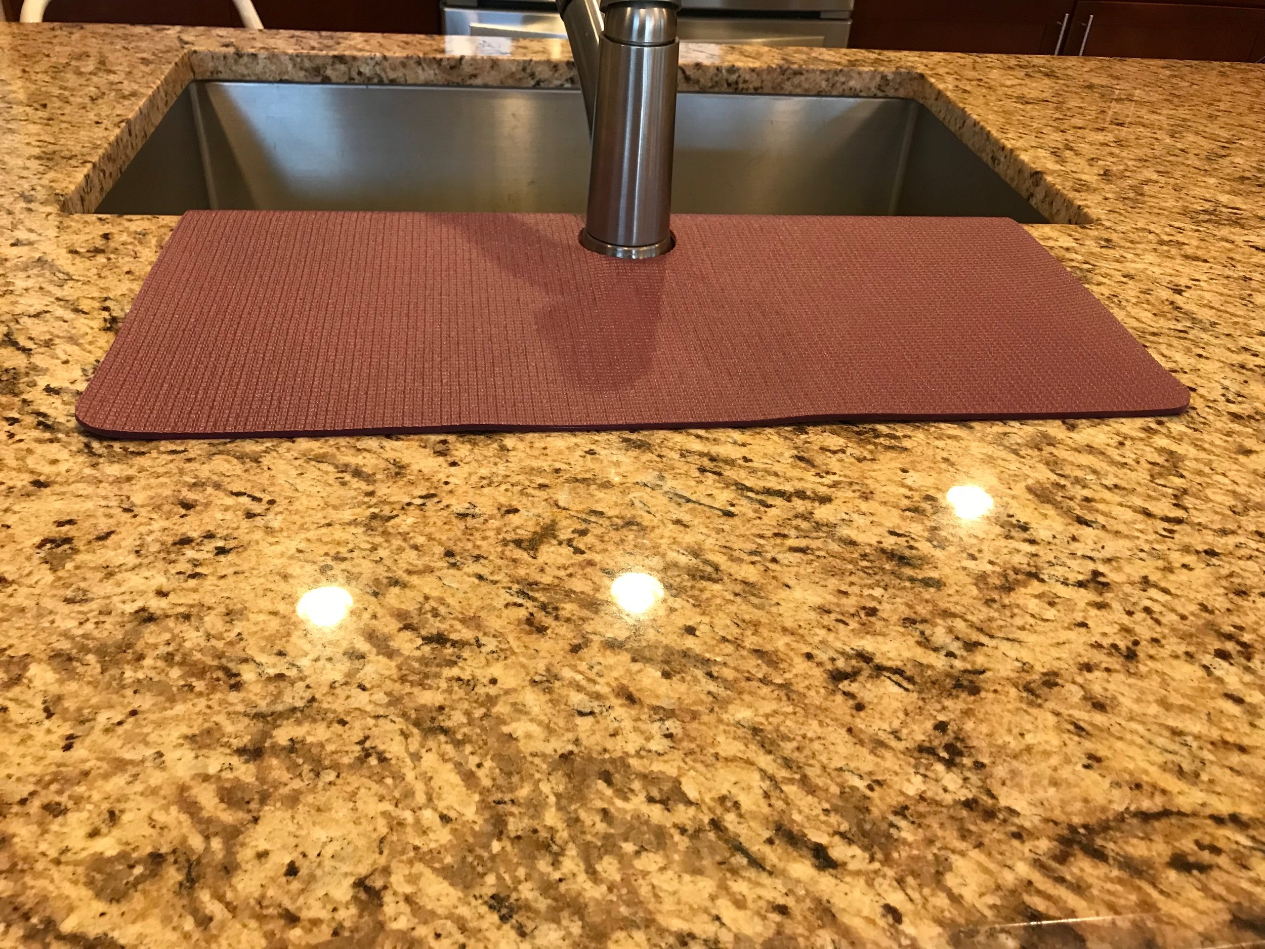 Maroon Kitchen Sink Faucet Splash Guard Protects From Water