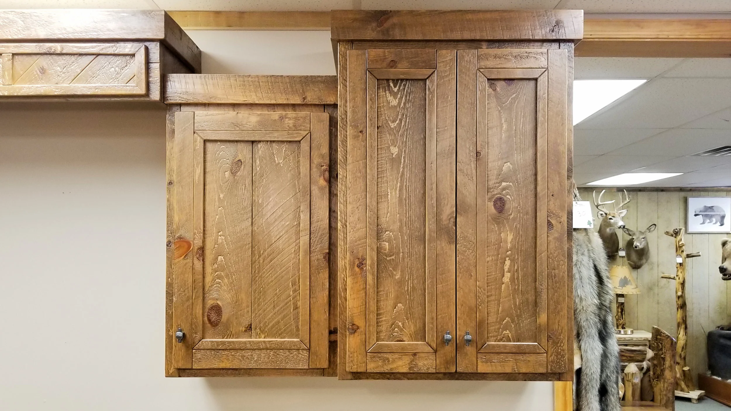 Rough Cut Pine Cabinets Ez Mountain Rustic Furniture