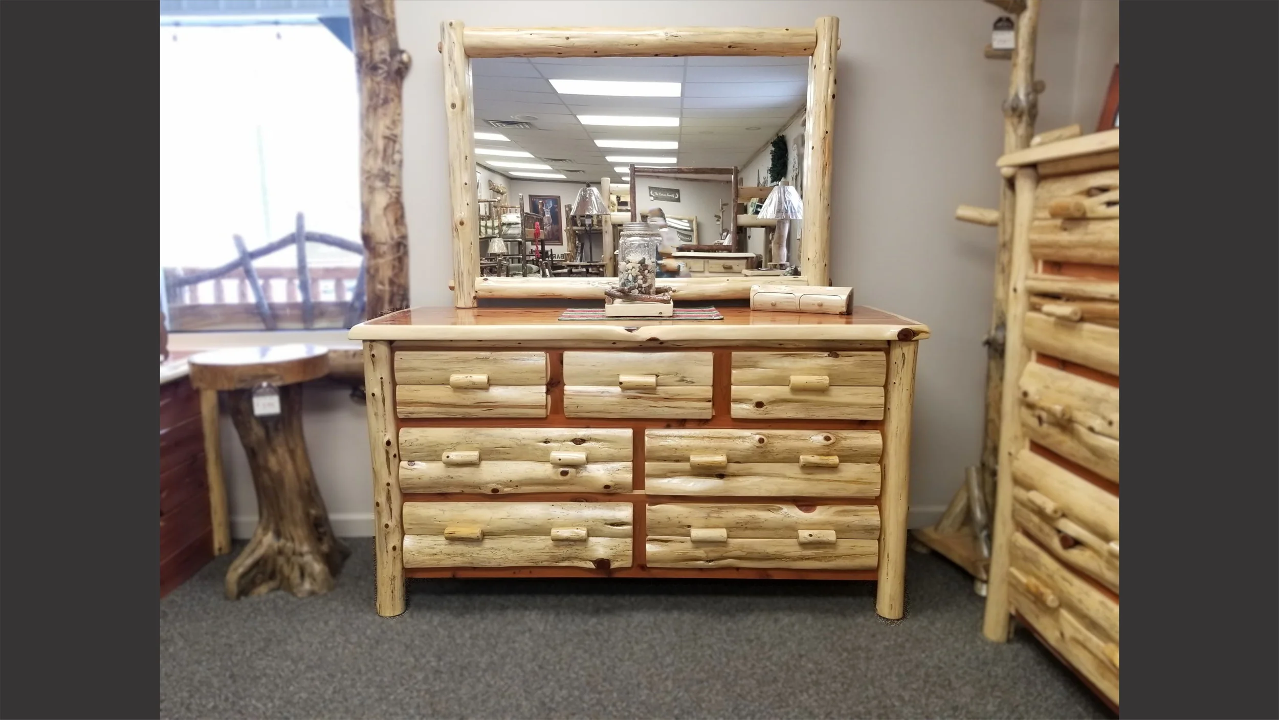 Red Cedar 7 Drawer Dresser Ez Mountain Rustic Furniture