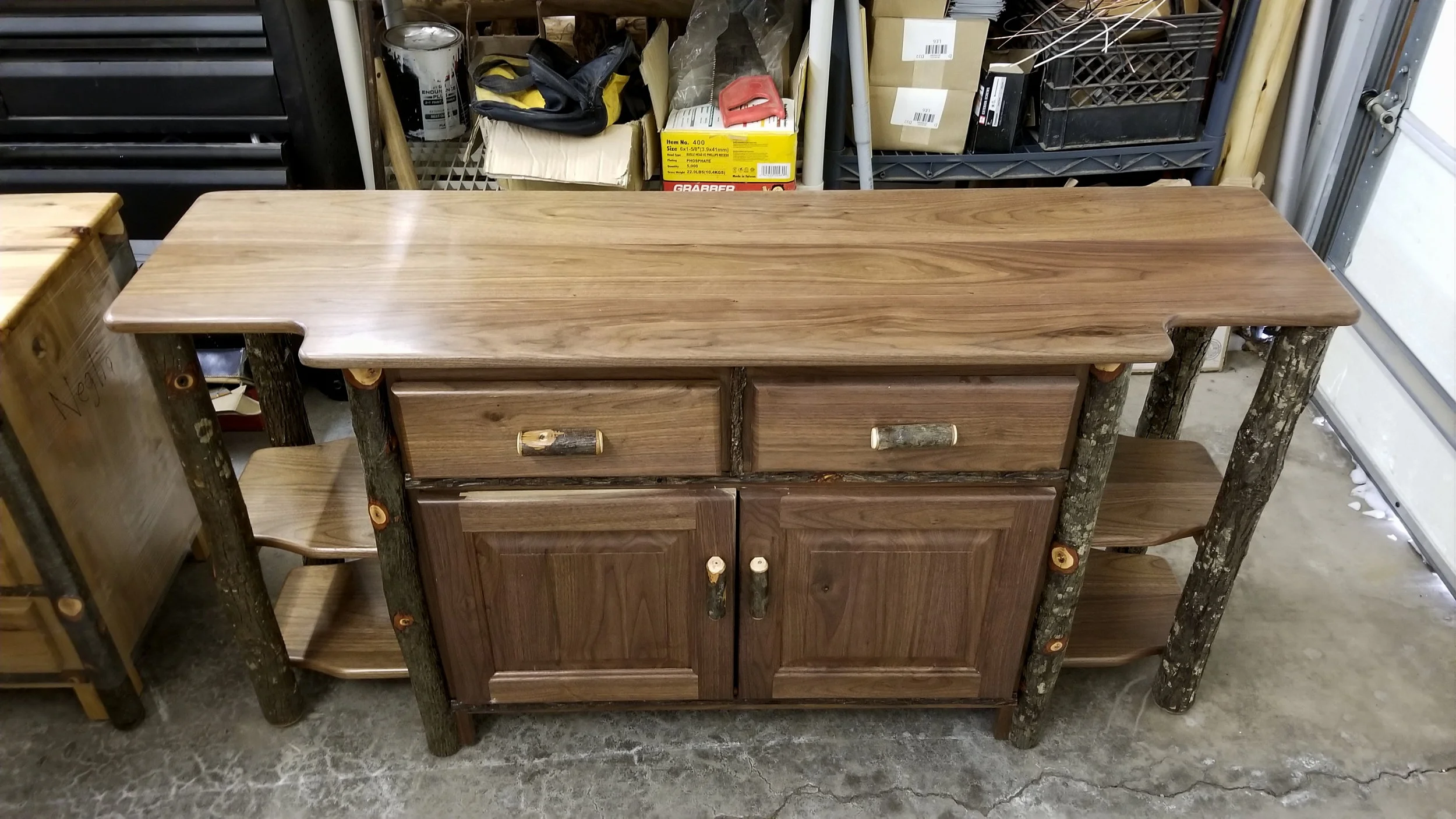 Black Walnut 60 Tv Stand Ez Mountain Rustic Furniture