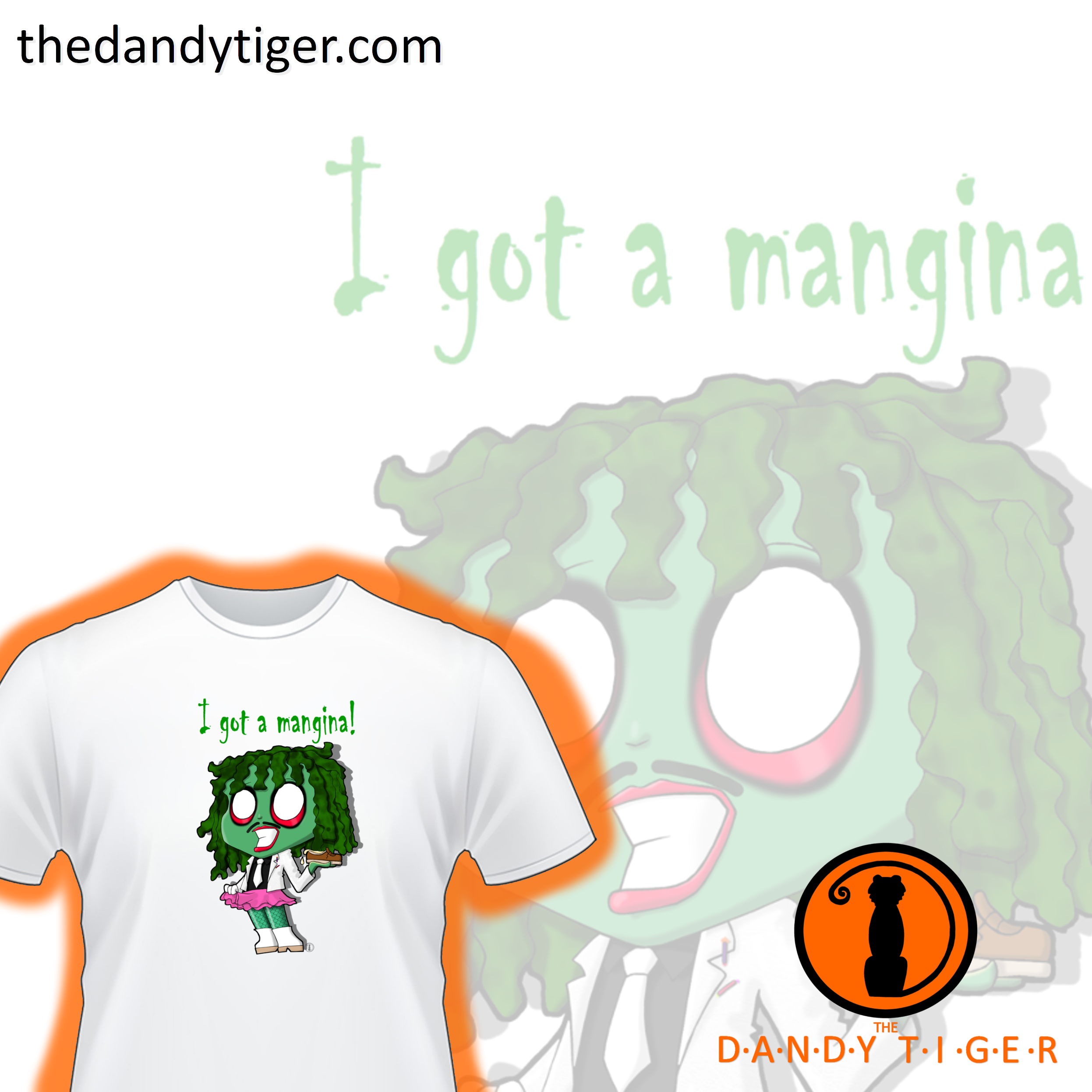 Mighty Boosh Old Gregg Inspired Chibi Tee Choose Your Quote 1 6 The Dandy Tiger