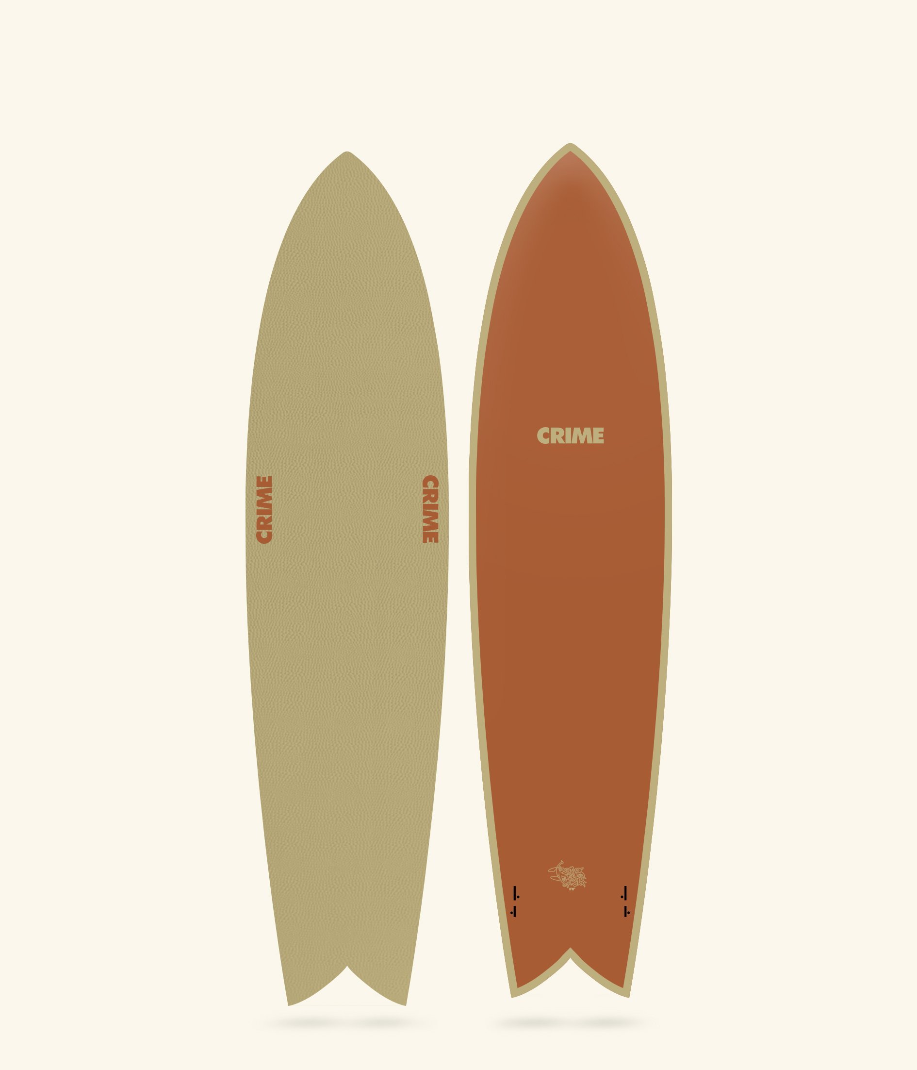 CRIME Surf boards KEEL FISH 6'2\