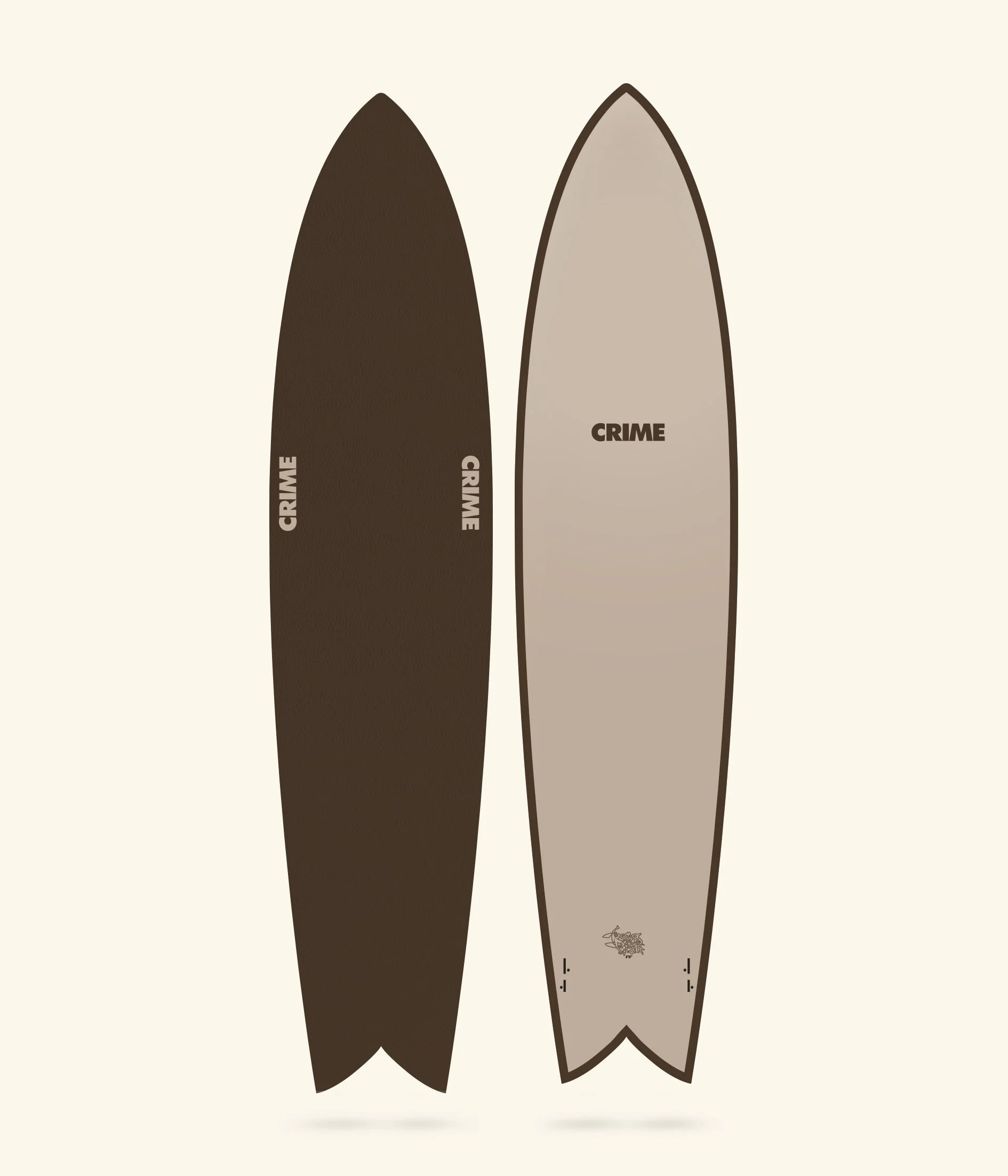 CRIME Surf boards KEEL FISH 6'2\