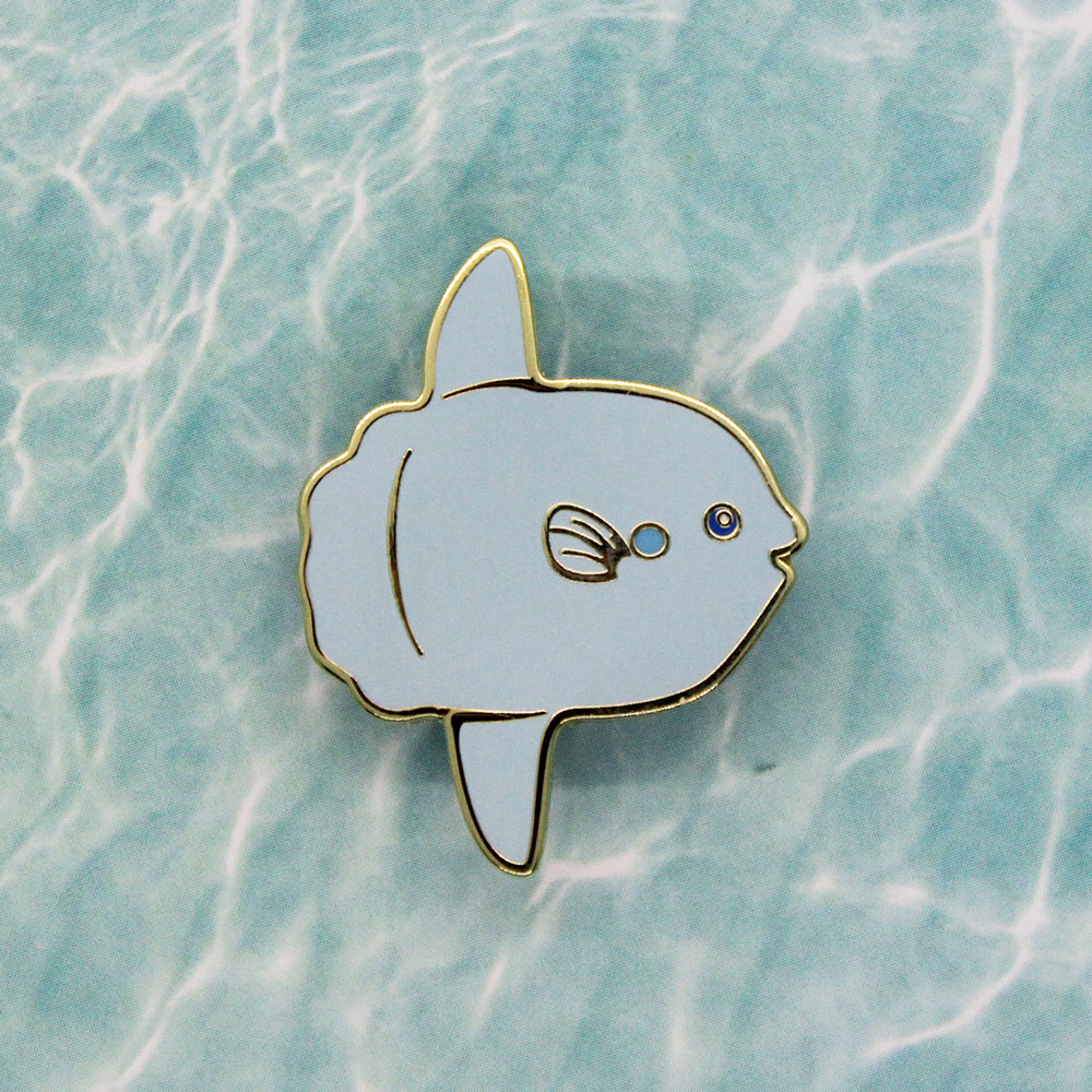Cute Mola Mola Ocean Sunfish Enamel Pin — Kimchi Kawaii