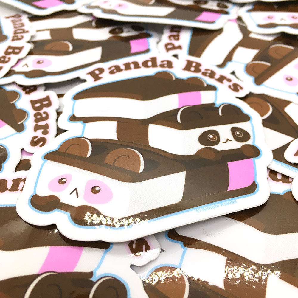 Cute sweet happy little Kawaii baby panda bear' Sticker