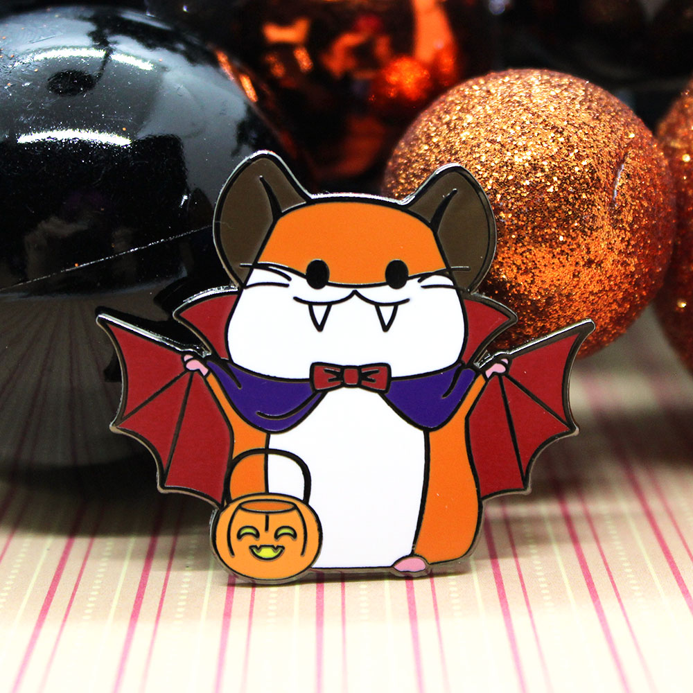 Cute Halloween Hamsters Enamel Pins — Kimchi Kawaii