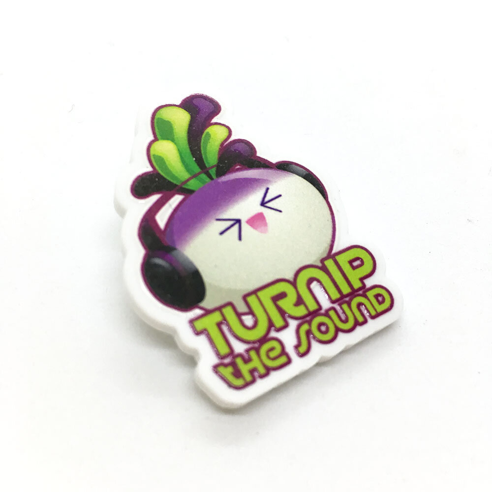 Cute Sewing Machine Pun Acrylic Pin — Kimchi Kawaii