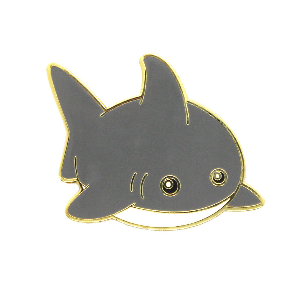 Cute Shark Bun Enamel Pins — Kimchi Kawaii