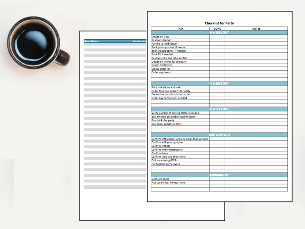 Party Budget Planner And Checklist Excel Download Bookkeeping By Meredith Rines Cfp Helping Creative Business Owners Make Sense Of Their