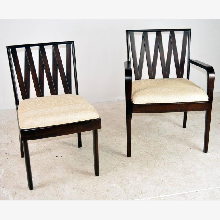 Set Of Six Paul Frankl Dining Chairs Porter Plunk