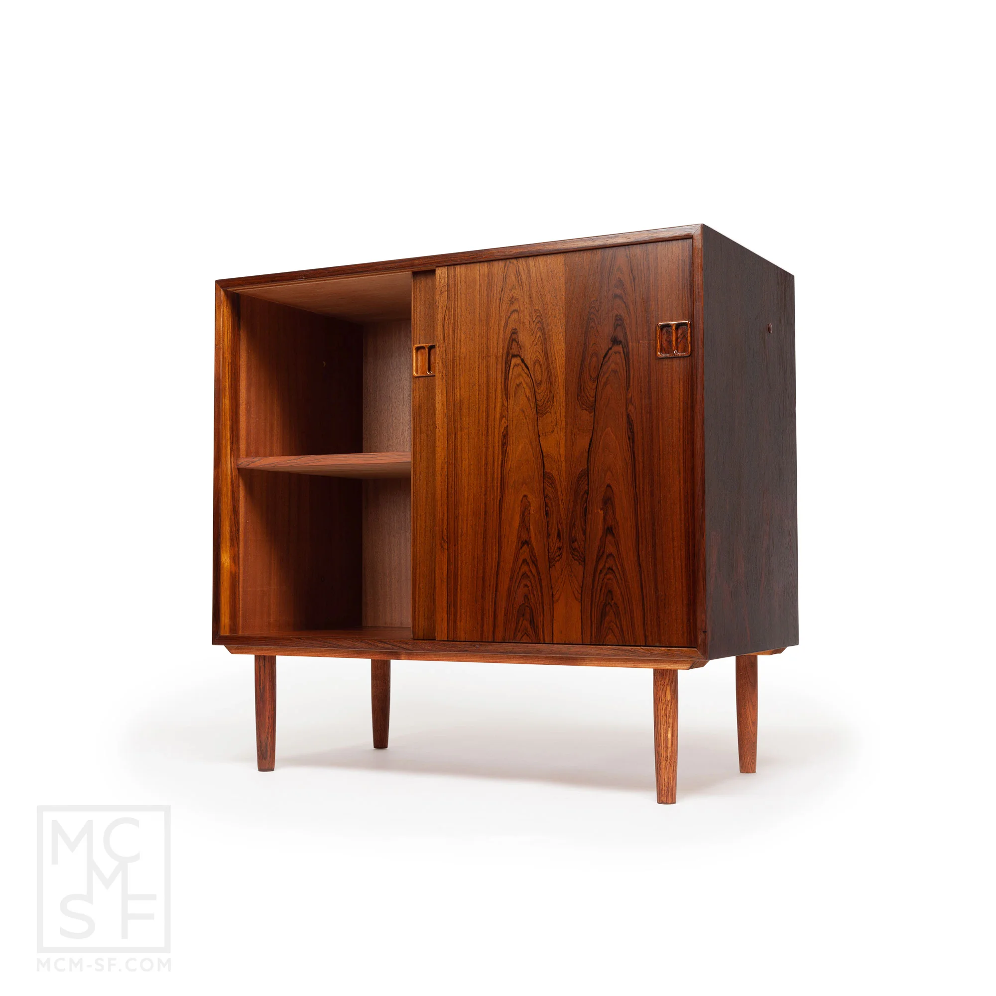 Vintage Danish Modern Teak Media Cabinet Small Sideboard Mcmsf