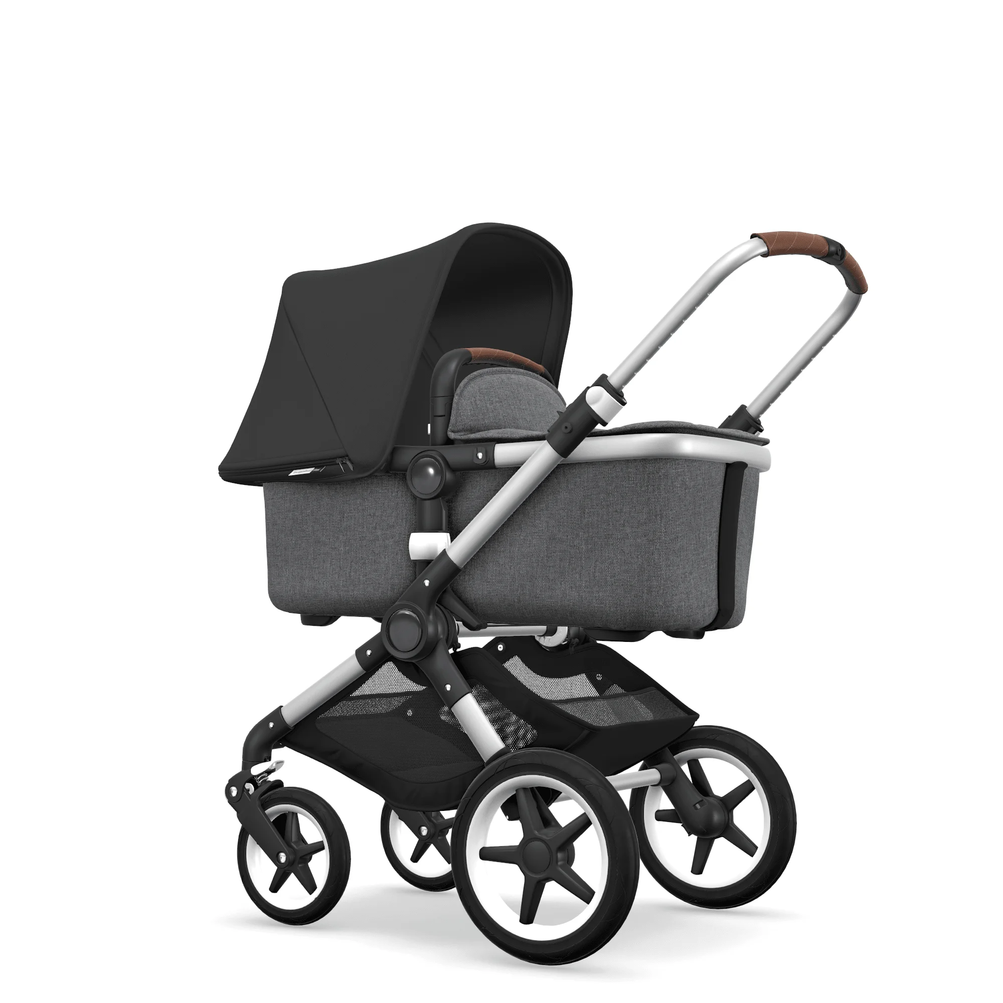pink baby bassinet with canopy & wheels