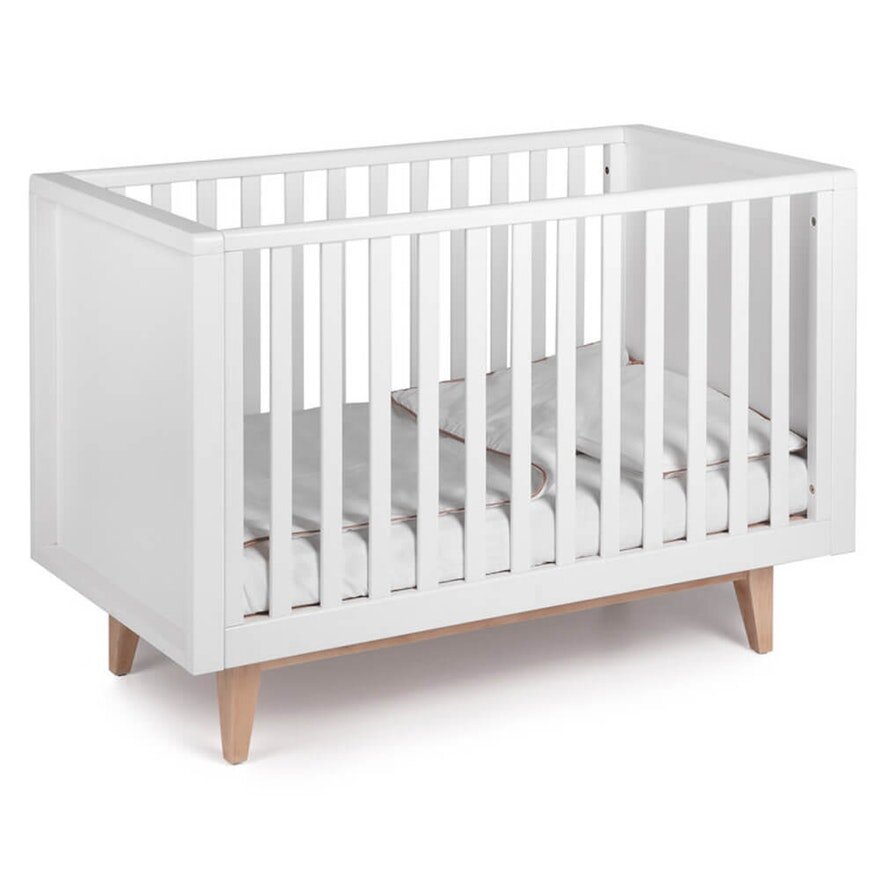 Troll Scandy Cot White W Timber Legs The Baby Gallery