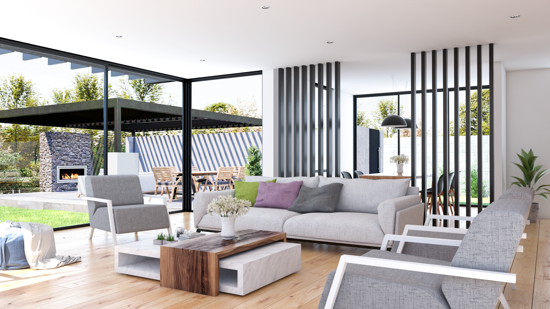 3d Interior Multi Space Views Hd Dayview