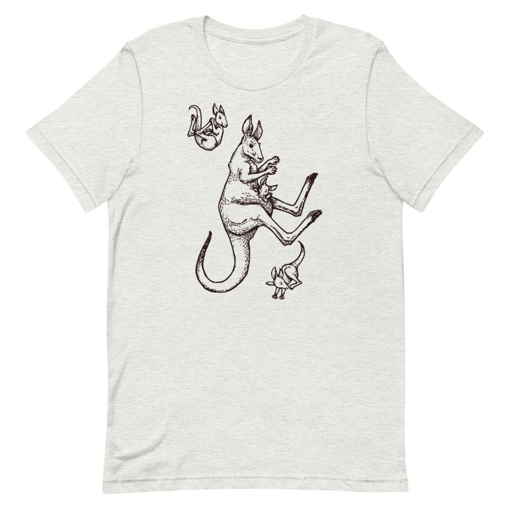 of Levity — Animals: T-Shirt Caleb Kangaroo: Unisex Art Design and Faires A Short-Sleeve