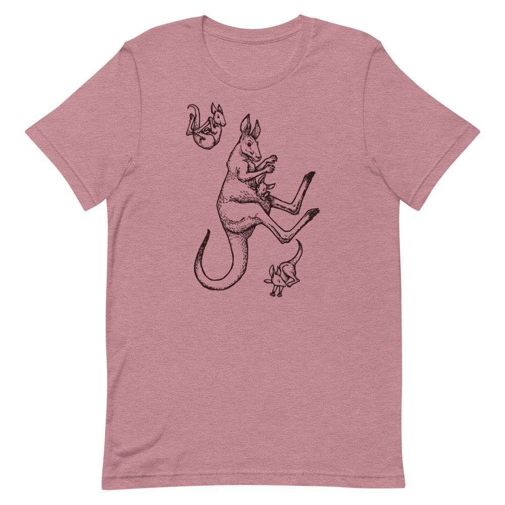 A Levity of Animals: Kangaroo: Short-Sleeve Unisex T-Shirt — Caleb Faires  Art and Design