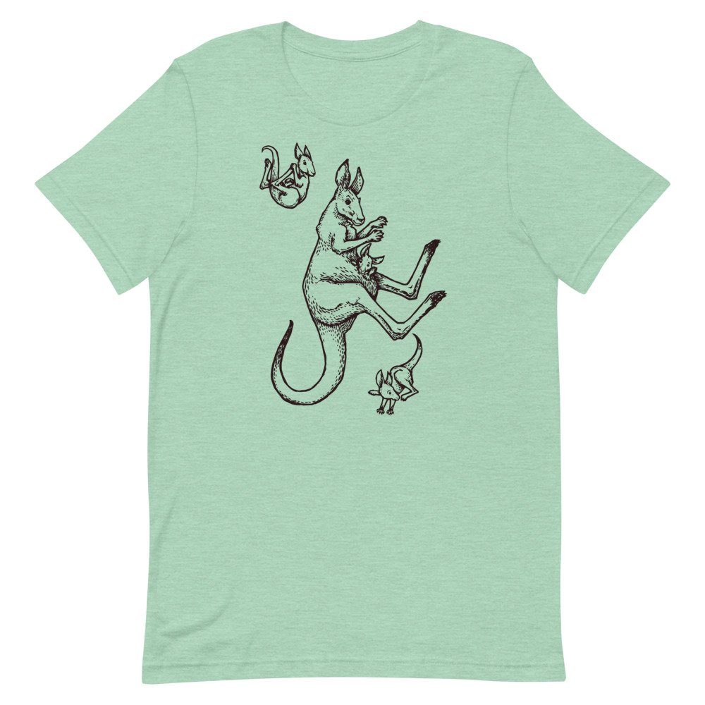 and — A Kangaroo: of Design Unisex Short-Sleeve Art Levity Caleb T-Shirt Animals: Faires