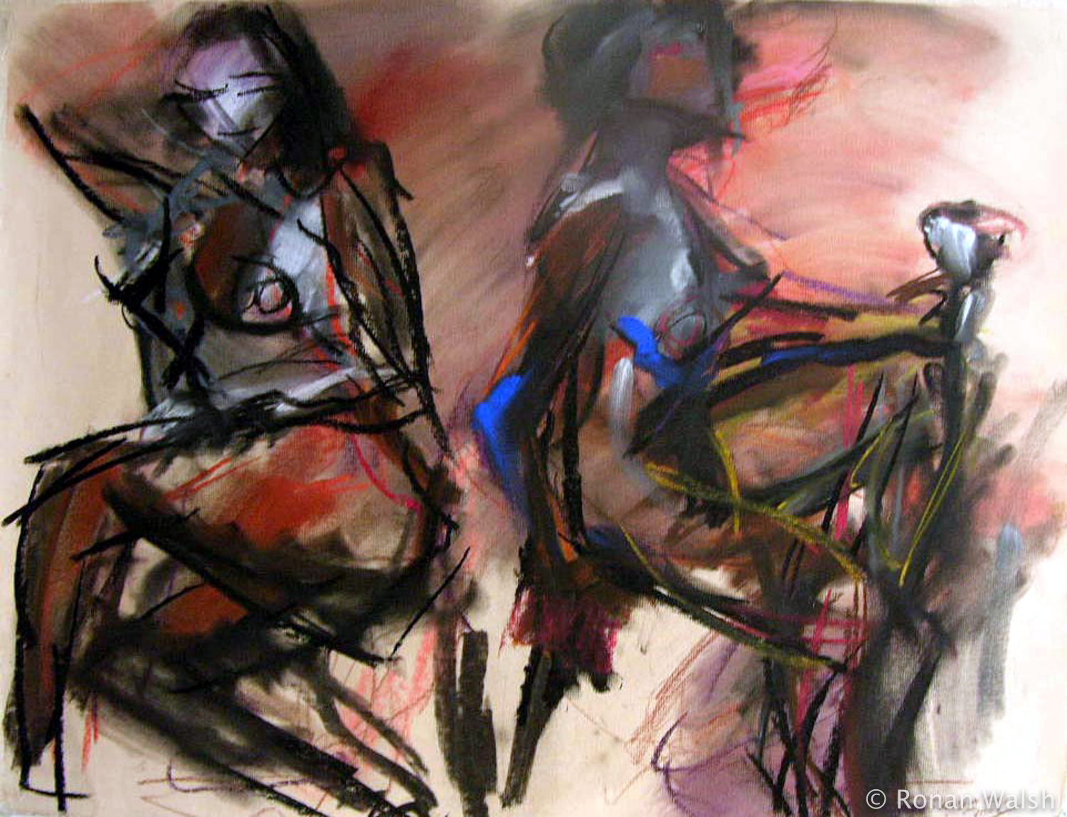 Vg Two Seated Studies Ronan Walsh Artwork A Retrospective