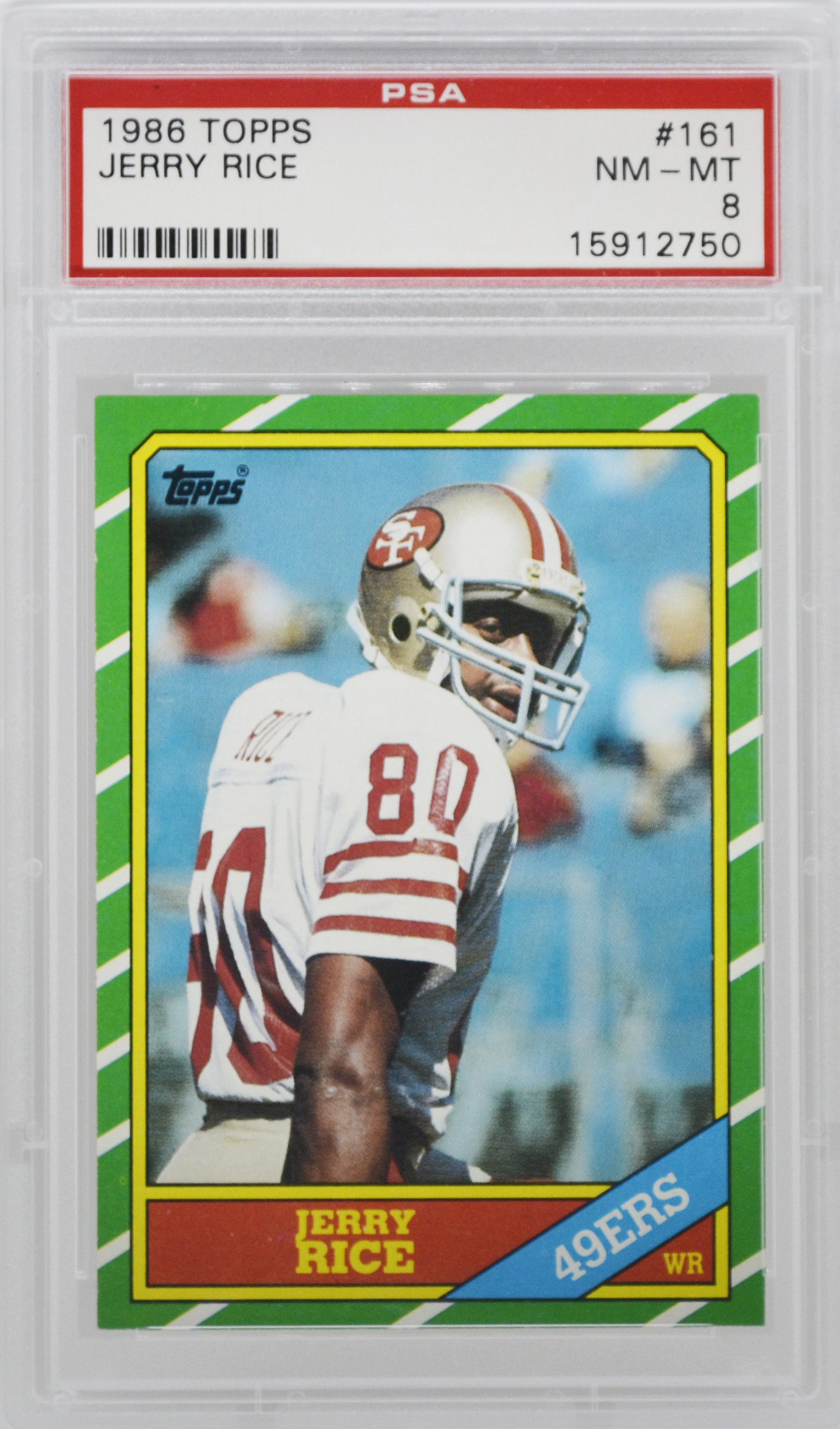 1986 Topps Jerry Rice Rc Psa 8 Top Sports Cards