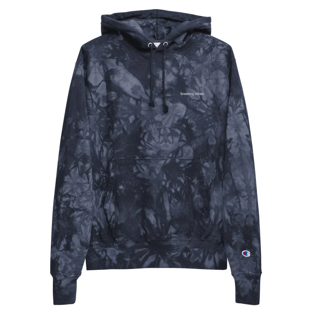 Brewing Vibes Champion Tie Dye Hoodie Chi Thukral