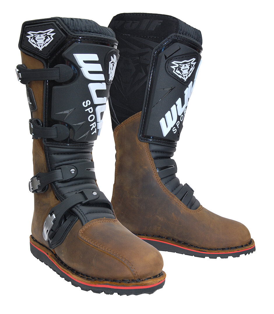Wulfsport Adults Mens Motor Bike Motorcycle Trials Boots Brown 
