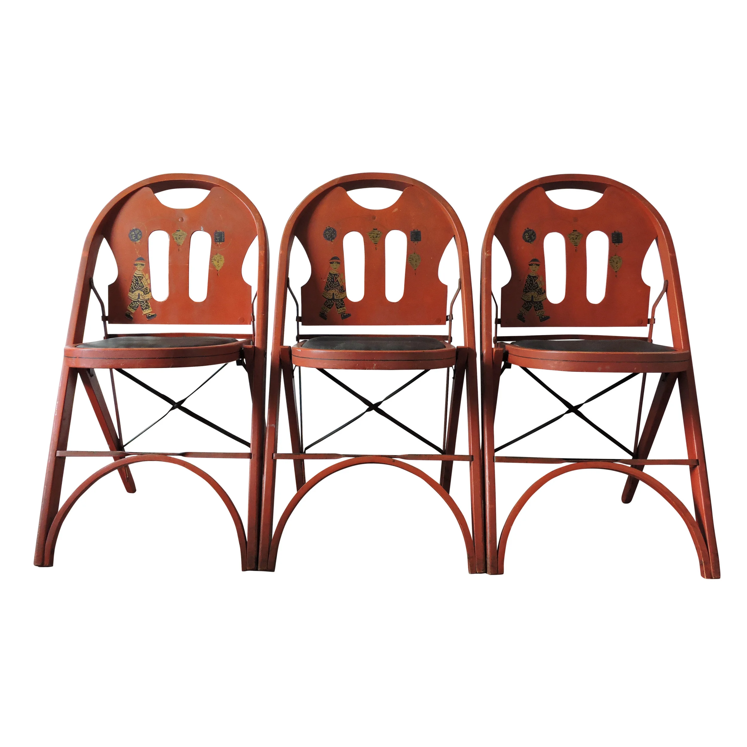 red folding chairs
