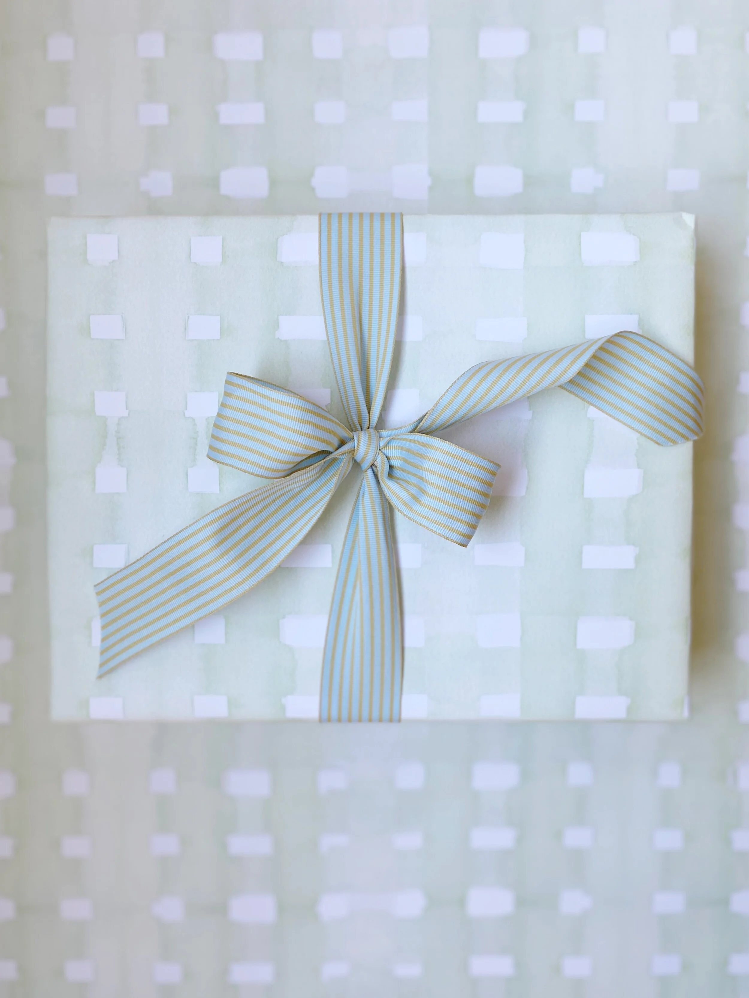 Holiday Sage Green Plaid Gift Wrap — Rebecca Green Design