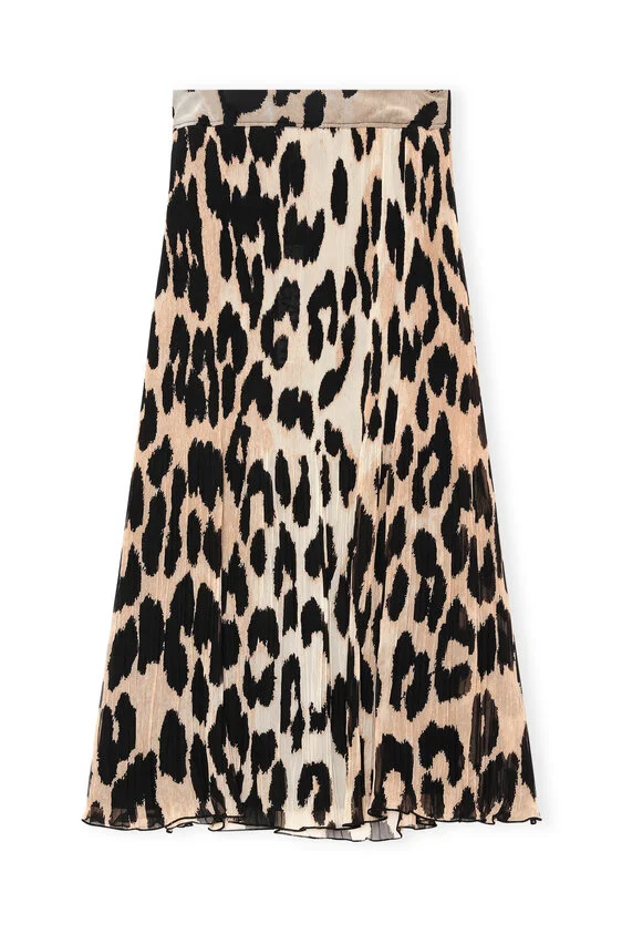 georgette flared skirt