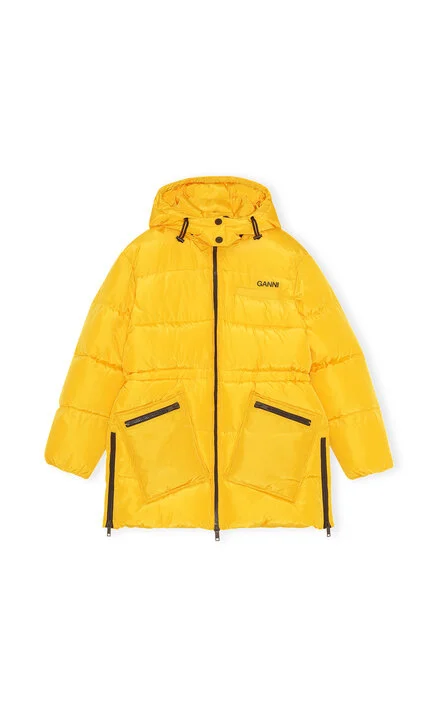 yellow oversized puffer jacket
