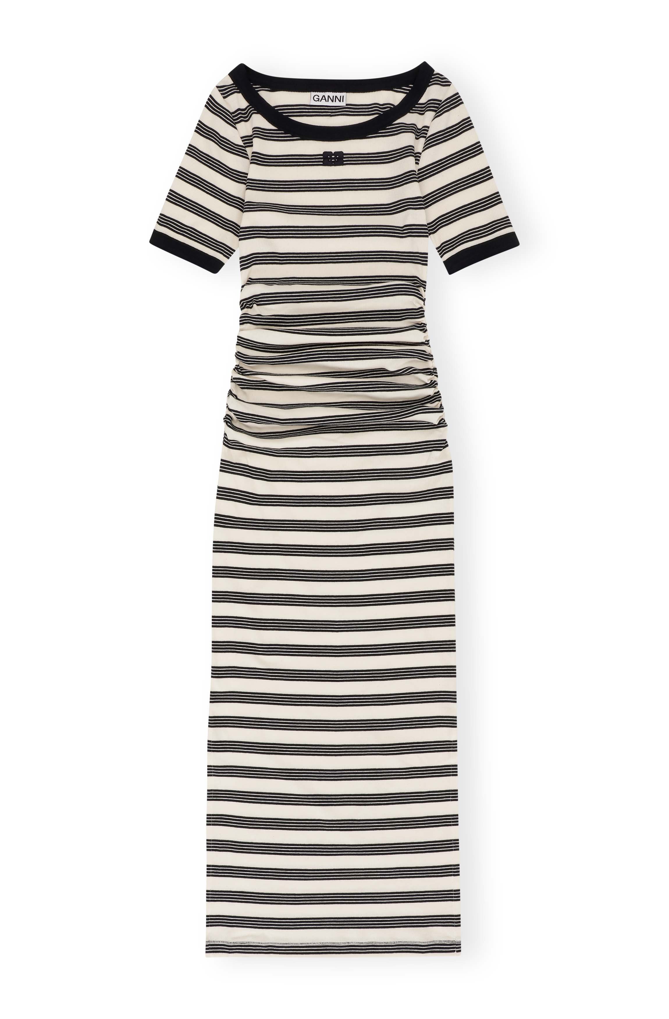 【Ganni】SS25 Short-Sleeved Dress ★追跡可能★ GANNI | Boyds
