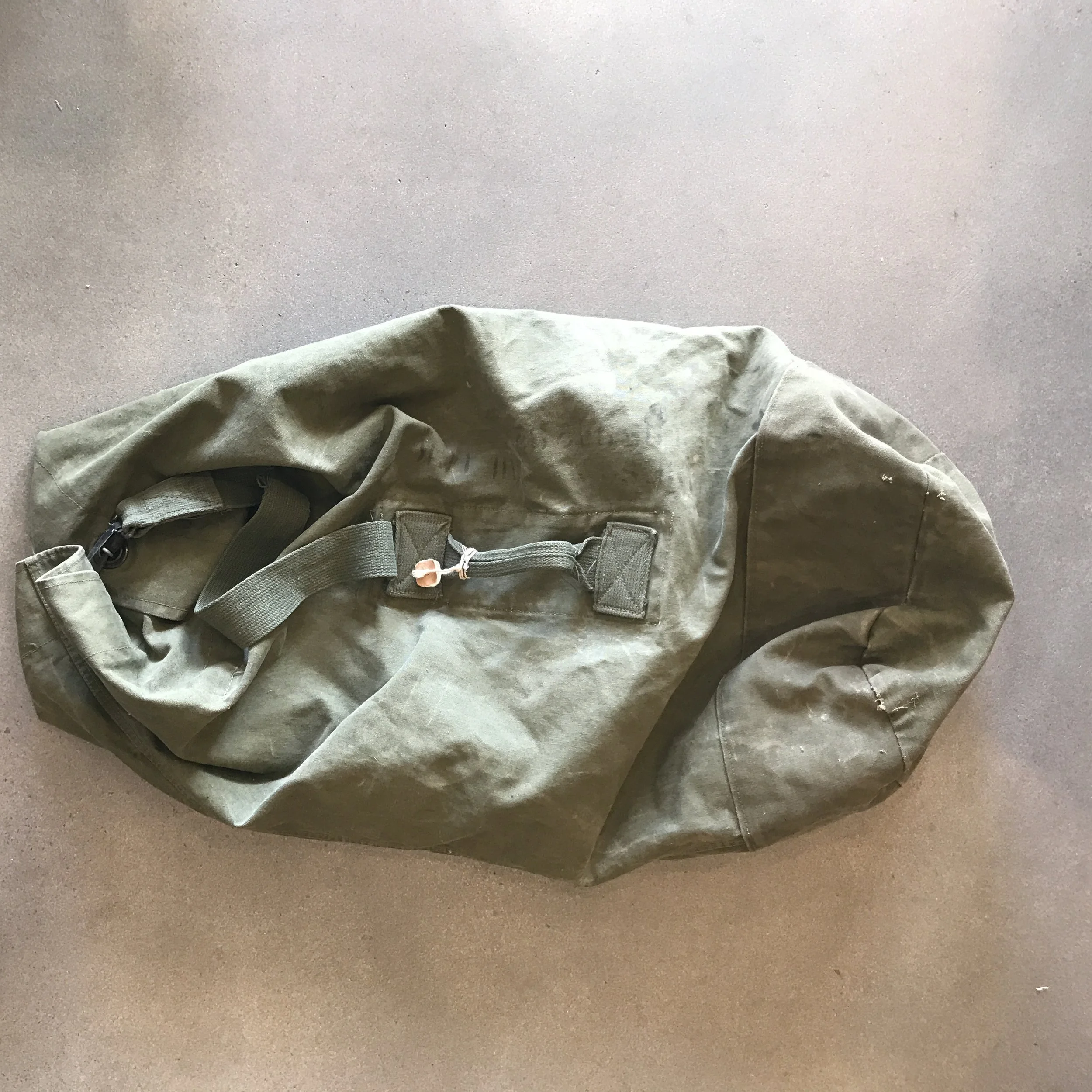 vintage military duffle bag