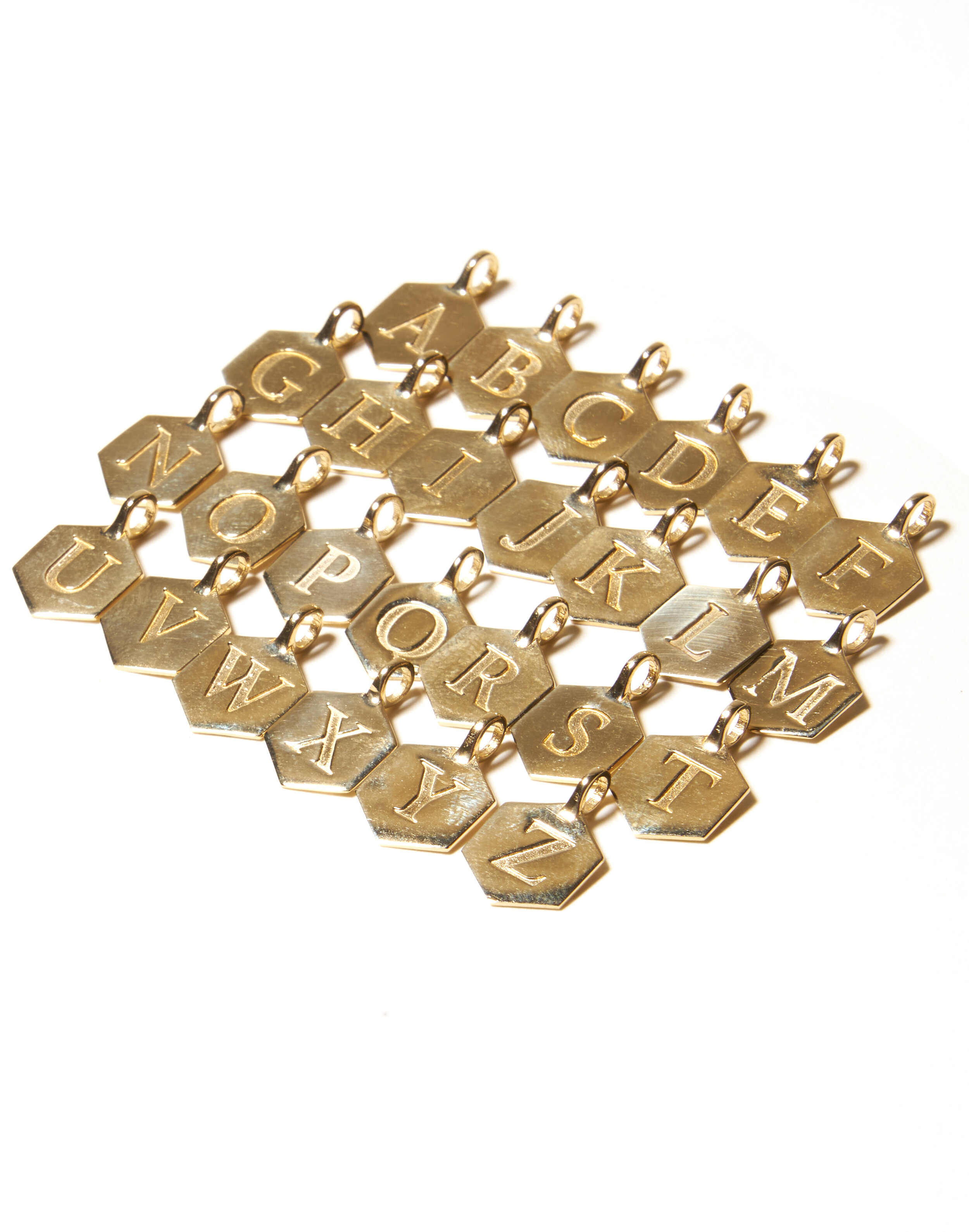 Monogram Charm in Brass — Odette New York