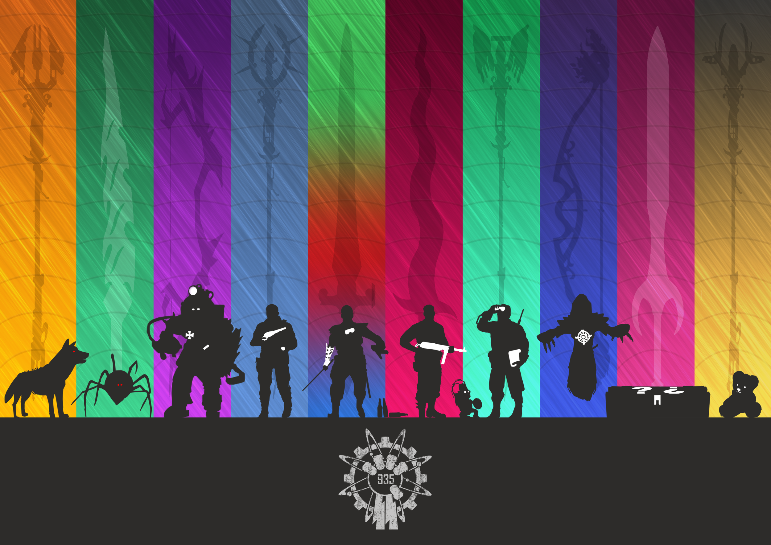 Call Of Duty Zombies Silhouette Poster A3 Datgoriginal
