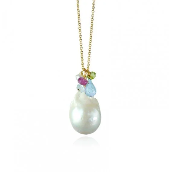 Nucleated Baroque Pearl Pendant 