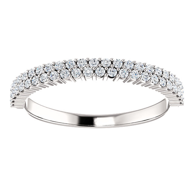 25 Ctw Diamond Double Row Anniversary Band Jewelry Manufacturers