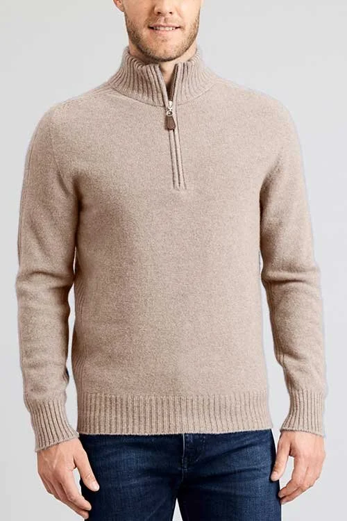mens merino wool half zip jumper