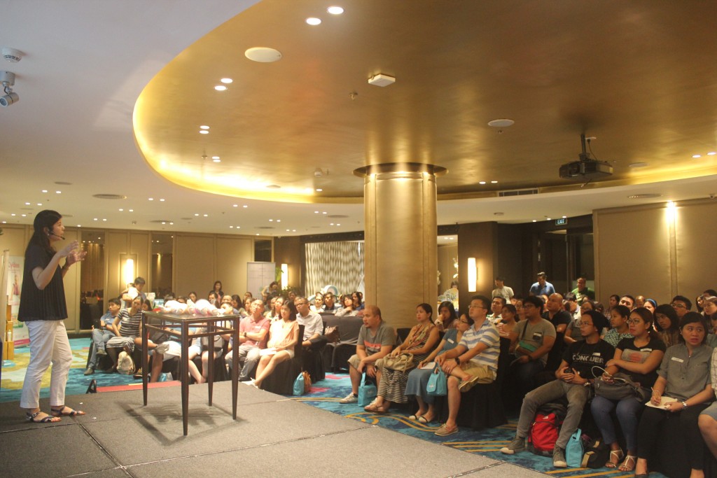 The Dusit Thani function room was packed with new parents eager to learn