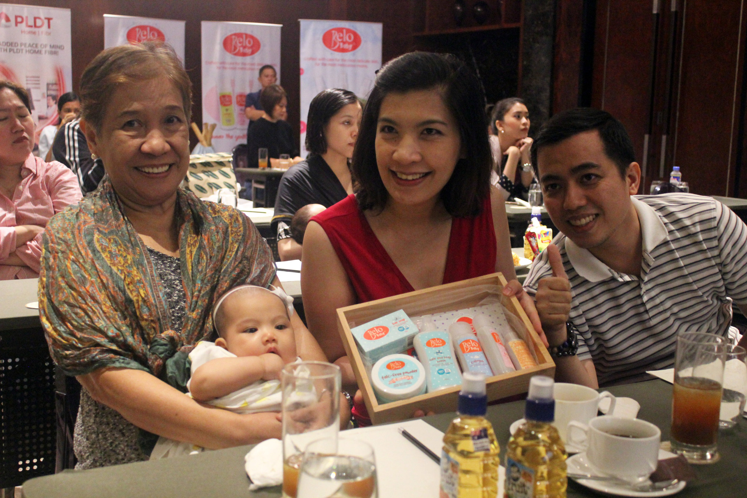 One mom won a gift pack from Belo Baby