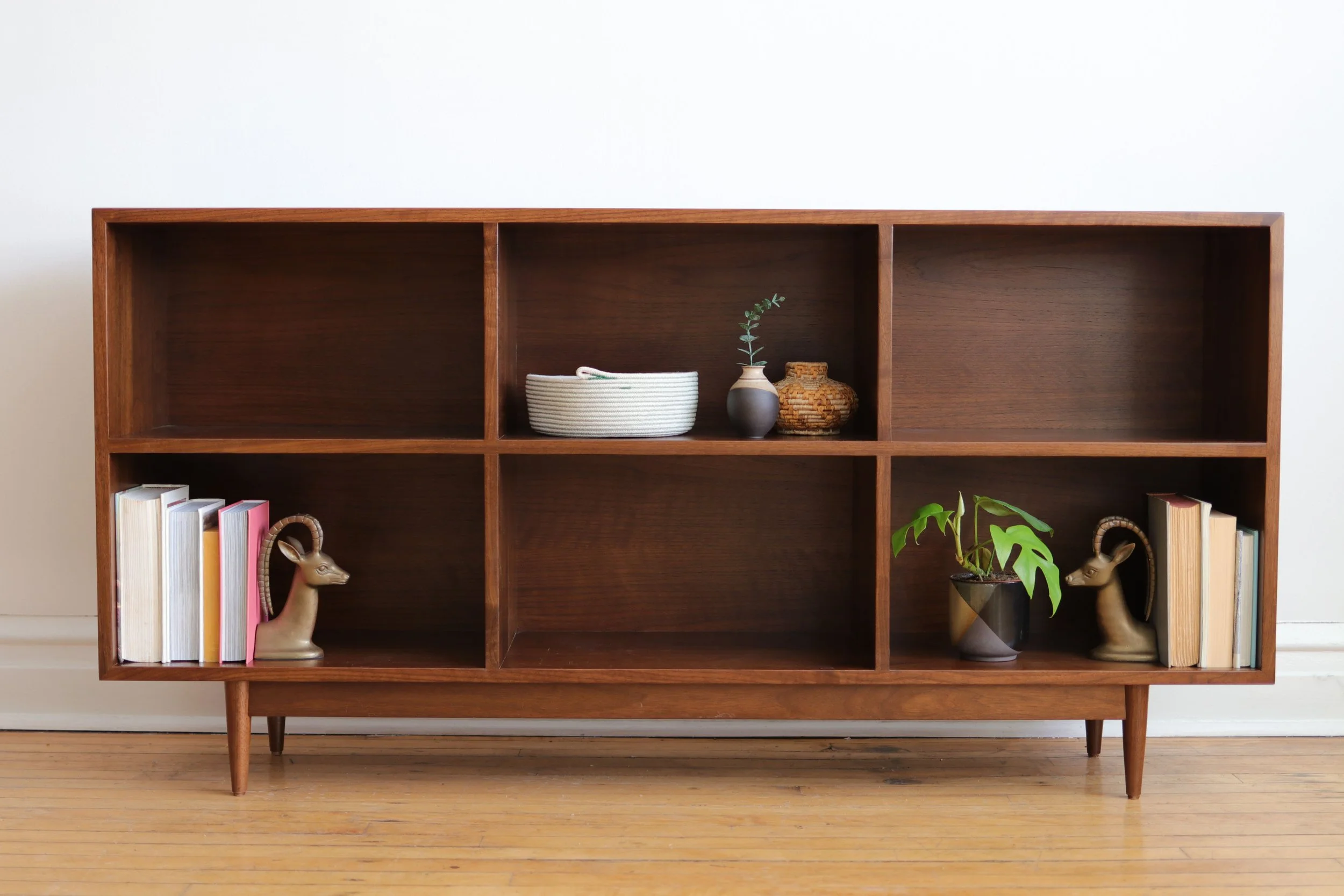 Amherst mid century modern clearance horizontal bookcase