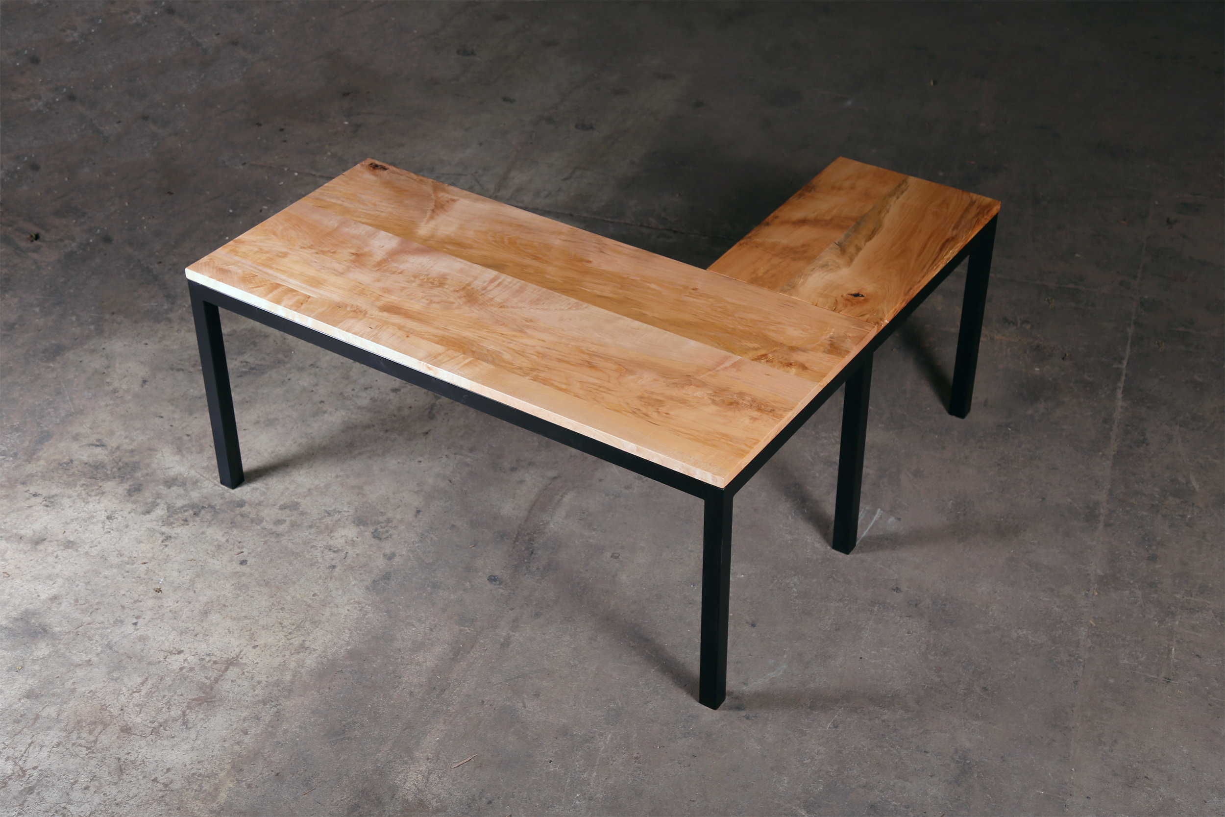 Straight Edge Maple L Desk Urban Lumber Co