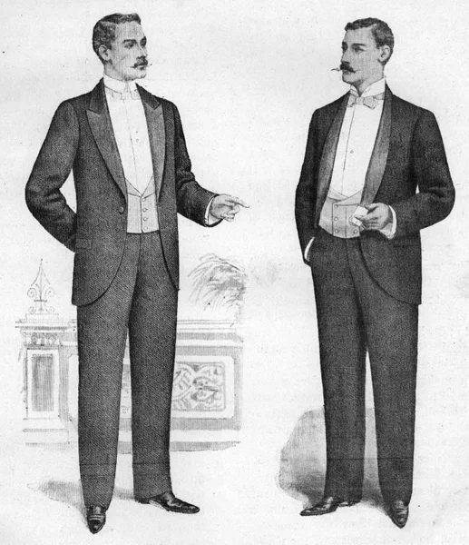 1898年,绅士用餐夹克和LowCut背心。