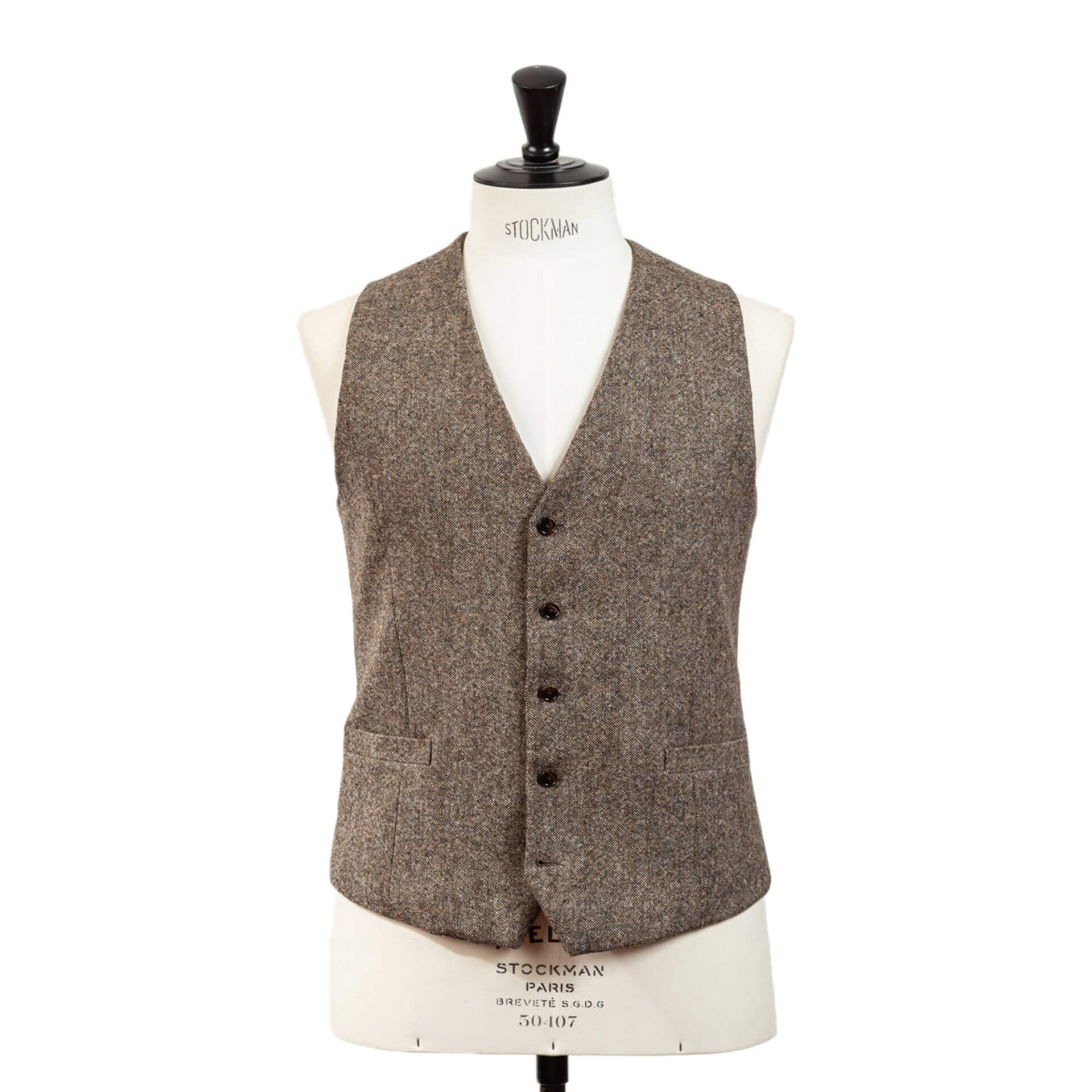 Tweed Shetland羊毛平原Weave waistcoat.jpg
