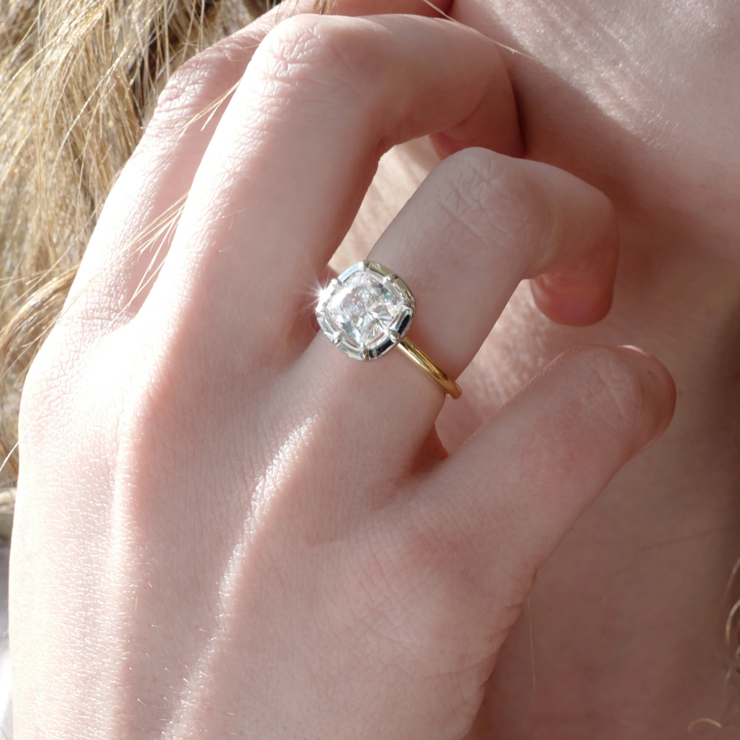 Collet Engagement Ring Ashley Zhang Jewelry