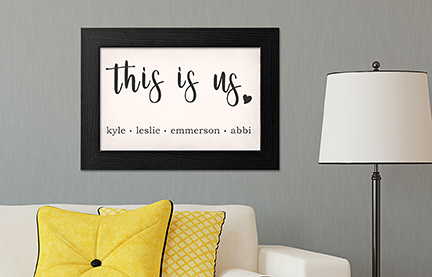 This Is Us Personalized Wall Decor Large 11 X 17