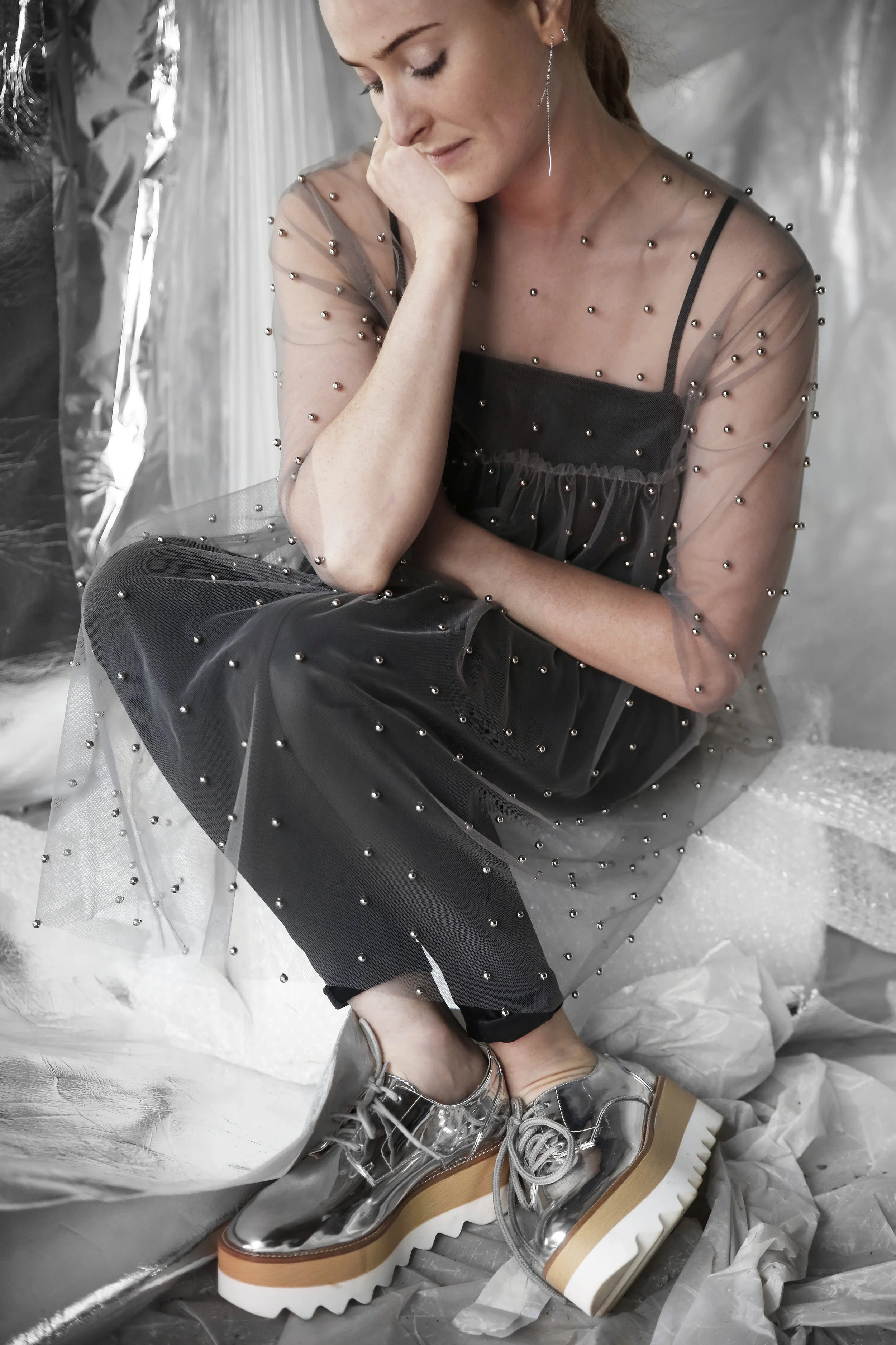 tulle smock dress