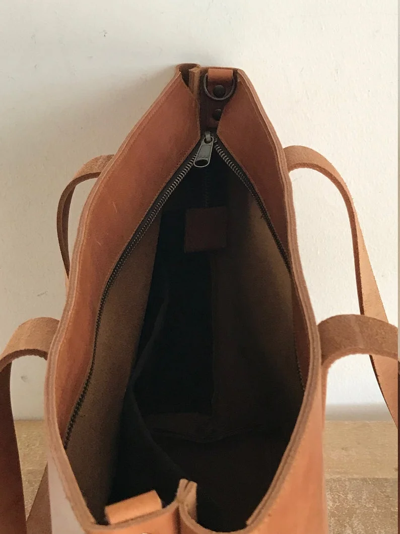 camel leather bag