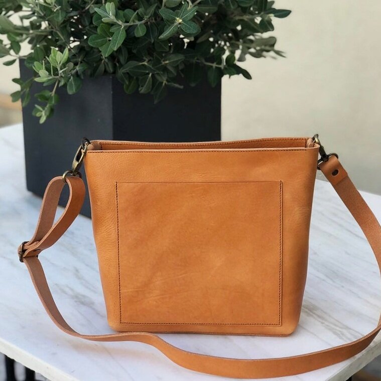tan leather cross body
